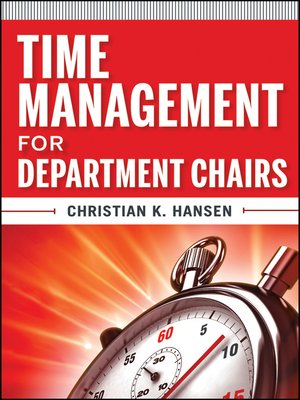 cover image of Time Management for Department Chairs